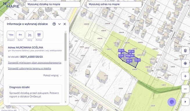 Ekstra działka budowlana w Murowanej Goślinie!