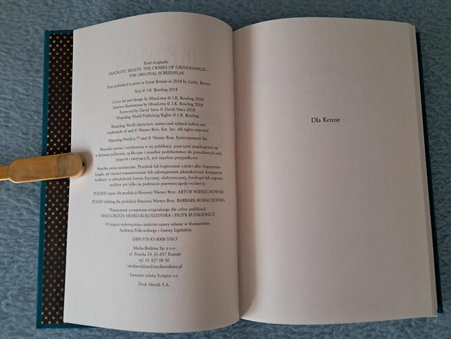 Książka – scenariusz „Zbrodnie Grindelwalda”, J.K.Rowling