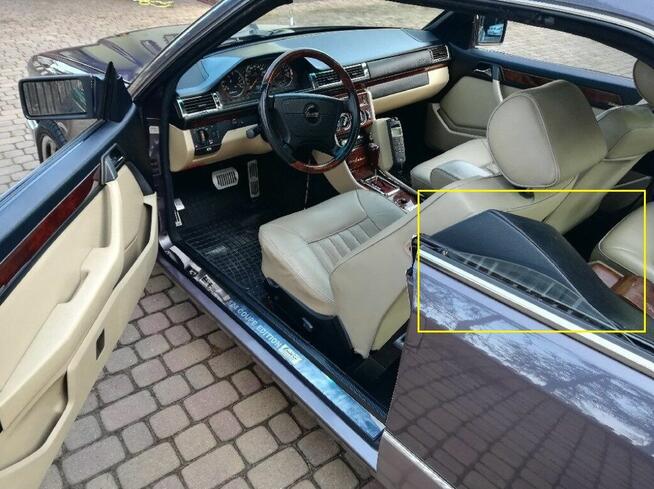 Nowa osłona pokrywa tapicerka Mercedes W124 Coupe boczek