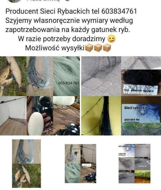 Sieci rybackie wonton drgawica żak