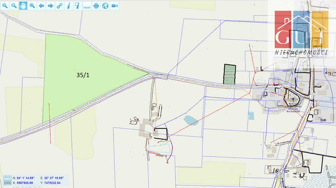 Działka rolna Blanki gm. Lidzbark Warmiński
