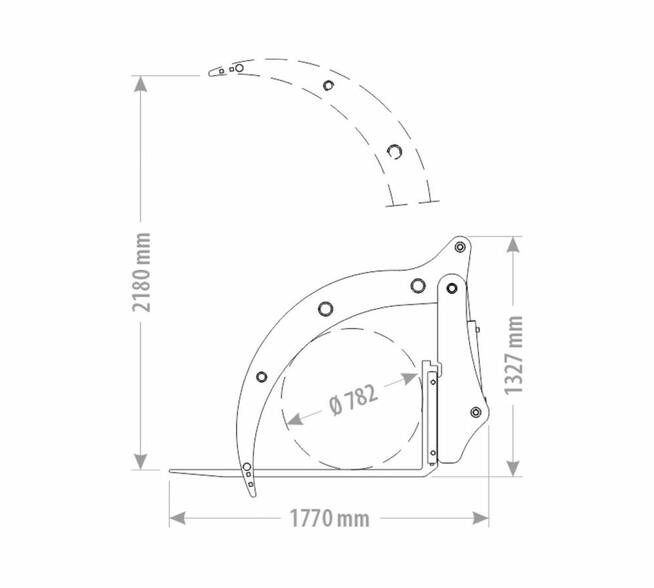 CHWYTAK DO DREWNA Z WIDŁAMI