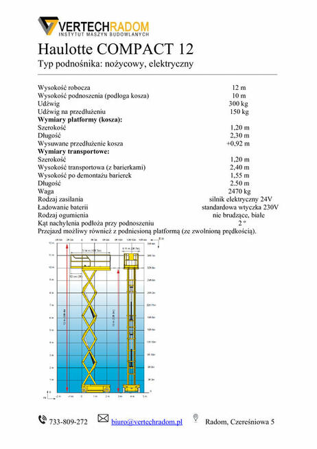 wynajem podnośniki spalinowe, elektryczne