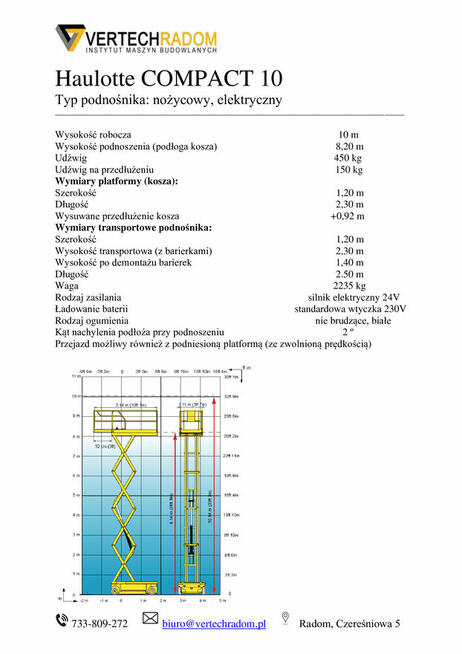 wynajem podnośniki spalinowe, elektryczne