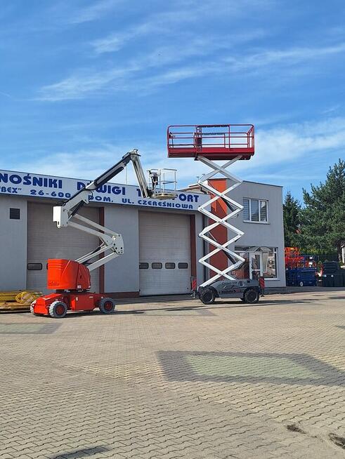 podnośniki elektryczne i spalinowe, nożycowe, teleskopowe
