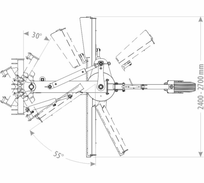 ZGARNIACZ TYLNY CIĘŻKI WYCHYLNY