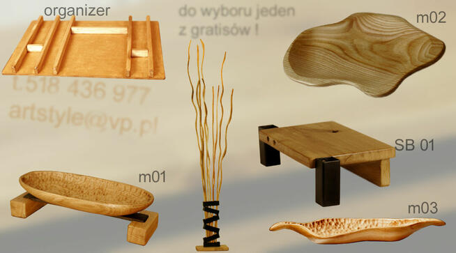 Biurko z dębowym blatem, szufladą na metalowych nogach.