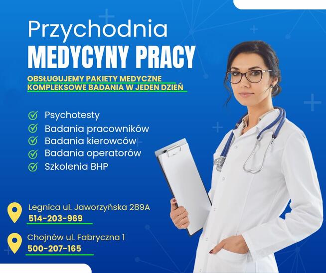 LUXMED Legnica medycyna pracy, MEDICOVER Legnica ENEL-MED