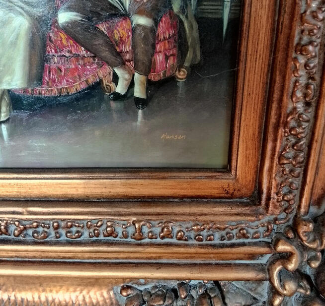 Obraz olejny sygnowany Hansen