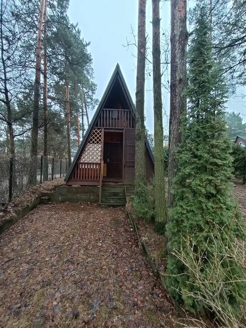Wynajmę działkę letniskową z drewnianym domkiemw Jachrance
