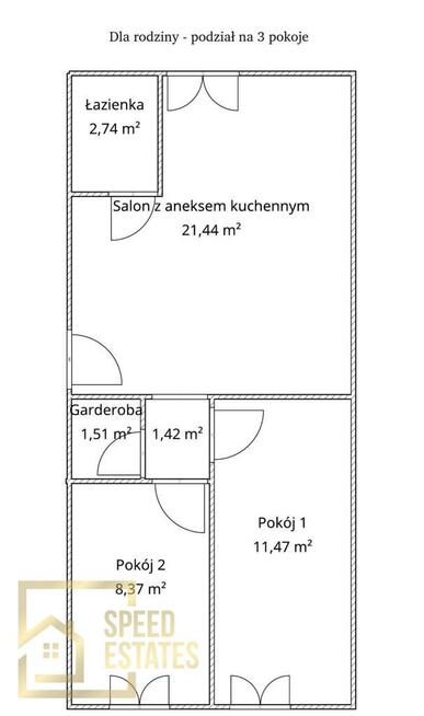 ⭐️HIT!Przestronne 2-pokoje/Możliwość podziału⭐️