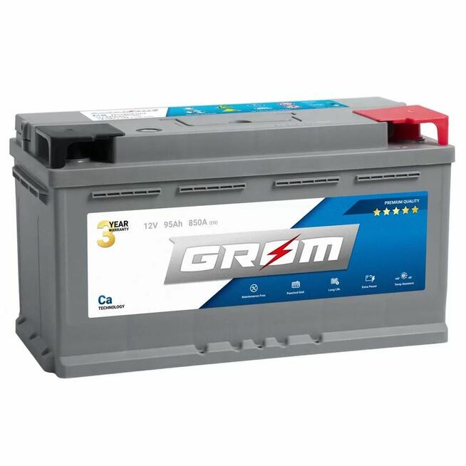 Akumulator GROM Premium 95Ah 850A EN DTR PRAWY PLUS Dowozy