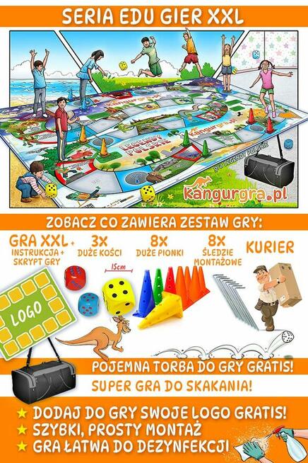 gra XXL LEGENDY POLSKIE dla DZIECI do skakania, nauki i zaba