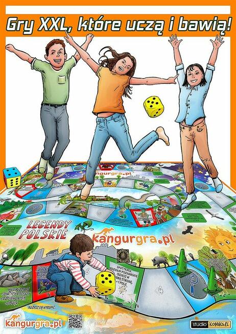 gra XXL LEGENDY POLSKIE dla DZIECI do skakania, nauki i zaba