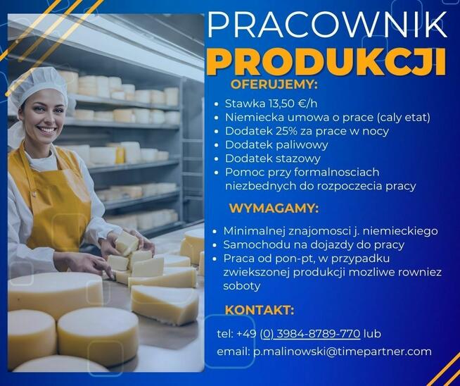 Pracownik produkcji żywności niedaleko granicy