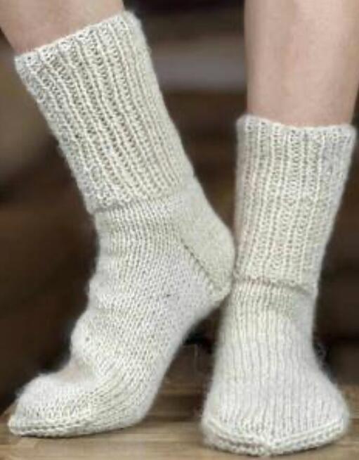 Wełniane skarpety z owczej skóry