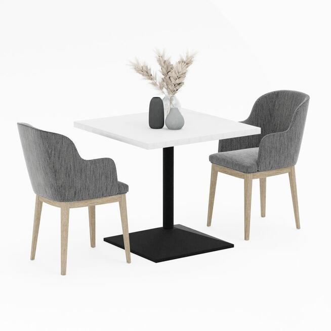 Stolik do biura, kawiarni, salonu, domu: 70x70 biały alaska