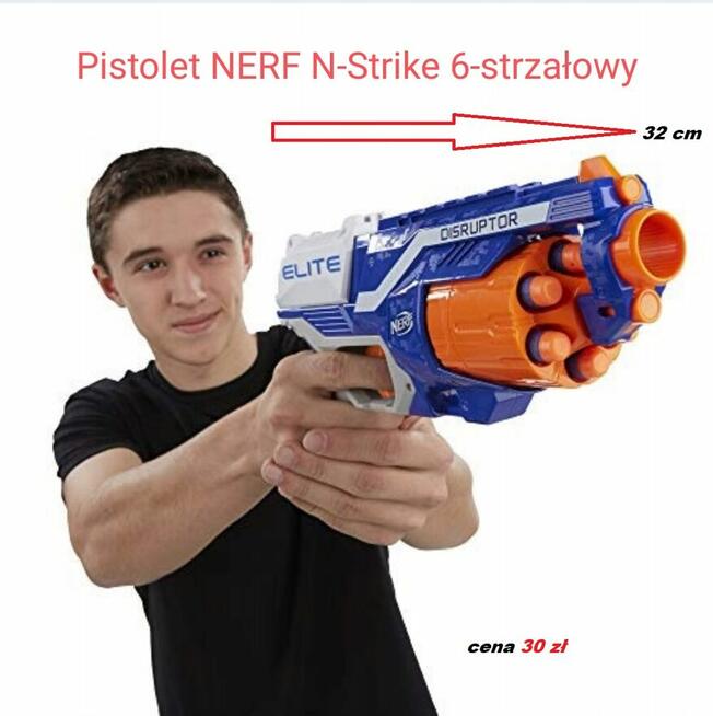 Pistolet Nerf ELITE 6-strzałowy 32cm