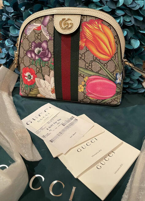 Torebka Damska Gucci Ophidia Flora Dome - Nowa z Metkami