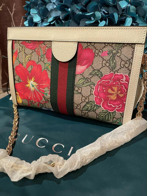 Torebka Damska Gucci Ophidia w Kwiaty - Nowa z Metkami