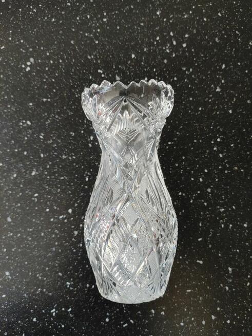 Wazonik kryształowy - wys.13,5 cm – PRL