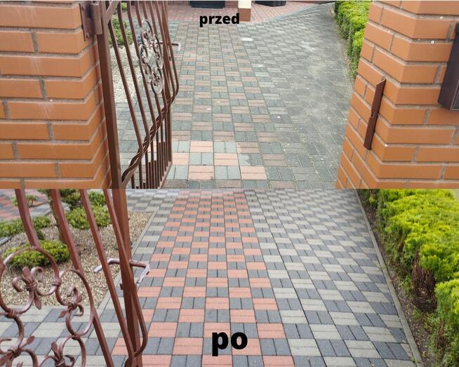 Mycie dachu, elewacji, kostki brukowej