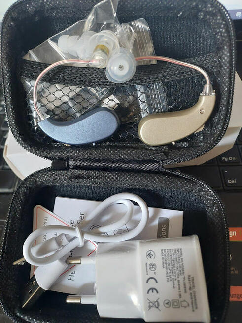 Aparaty słuchowe akumulatorowe 2 szt. w etui