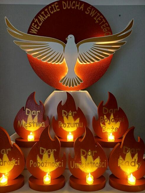 Bierzmowanie dekoracja z podświetleniem - zestaw NOWOŚĆ