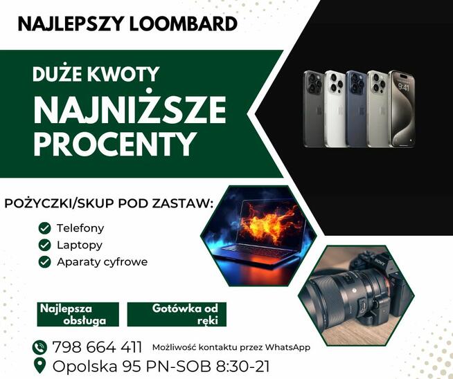 LAPTOPY TELEFONY APARATY POŻYCZKA. SKUP GOTÓWKA OD RĘKI