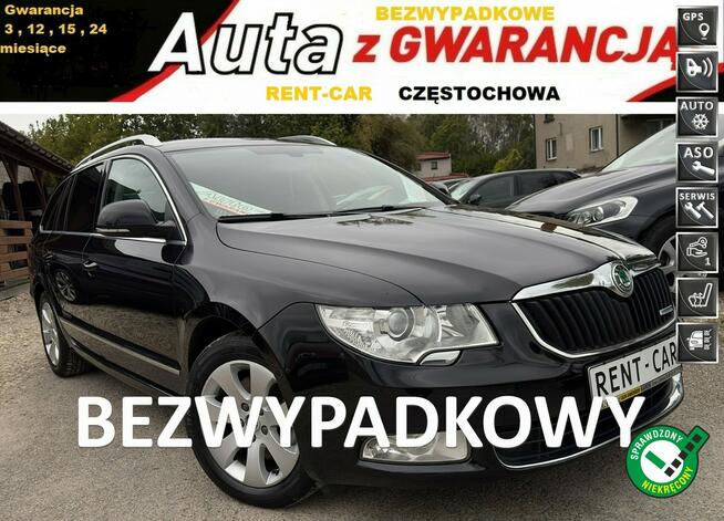 Škoda Superb 1.6TDi*105PS*OPŁACONY Bezwypadkowy Skóra Navi Serwis VIP GWARANCJA24M