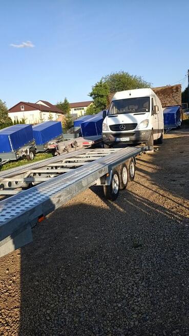 LAWETA na 2 auta 8,5x2,15 WCIĄGARKA BUS ROLKI przyczepa mini