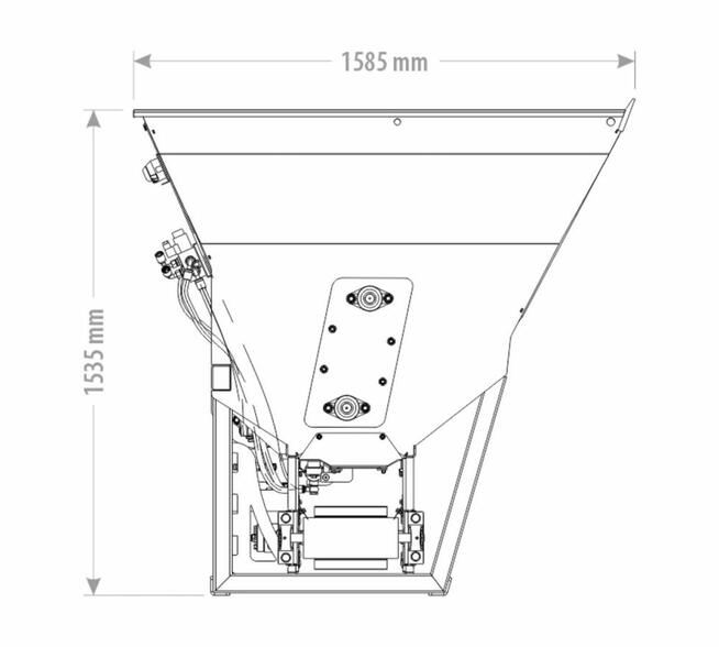 ROZŚCIEŁACZ TAŚMOWY, SZUFLA DO ŚCIELENIA Z ZASUWĄ HYDRAULICZNĄ