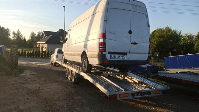 LAWETA na 2 auta 8,5x2,15 WCIĄGARKA BUS ROLKI przyczepa mini