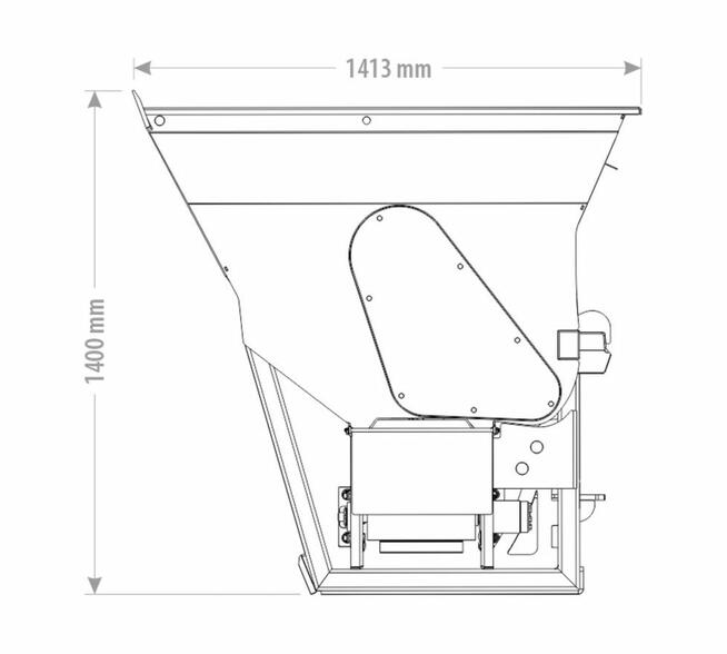 ROZŚCIEŁACZ TAŚMOWY, SZUFLA DO ŚCIELENIA MINI