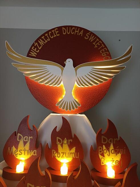 Bierzmowanie dekoracja z podświetleniem - zestaw NOWOŚĆ