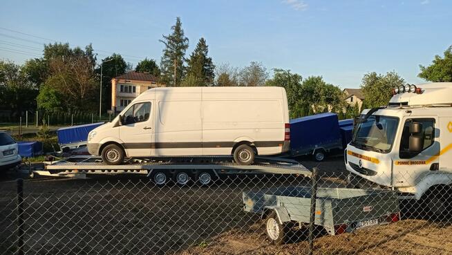 LAWETA na 2 auta 8,5x2,15 WCIĄGARKA BUS ROLKI przyczepa mini