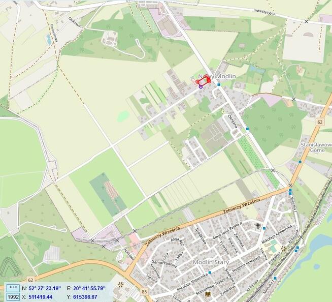 Działka przemysłowo-budowlana 4700 m2 Nowy Modlin