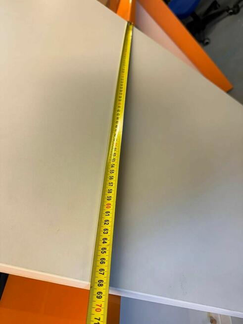 Recepcja biało pomarańczowa połysk duża do biur przychodni