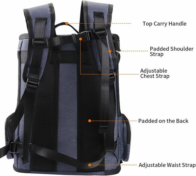 Morpilot Plecak do przenoszenia psa kota do7kg 33x28x42 Skła