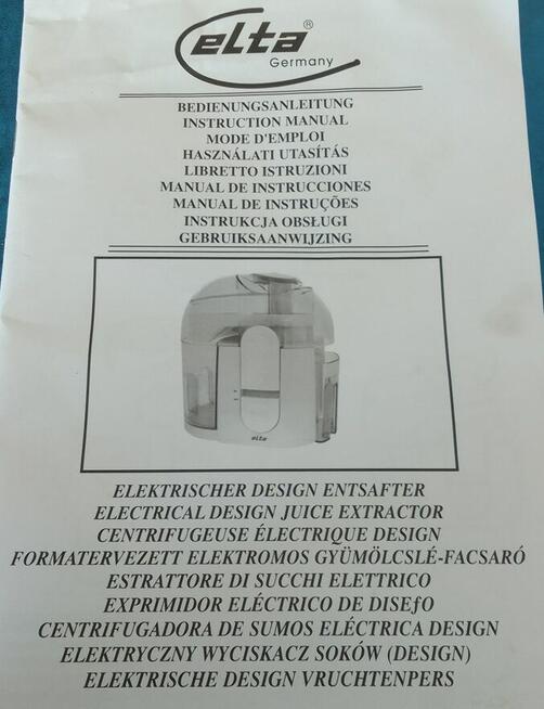 Sokowirówka ELTA ES 101N Germany 300W Mikser do soków