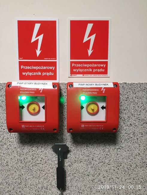 PWP Przeciw Pożarowy Wyłącznik Prądu