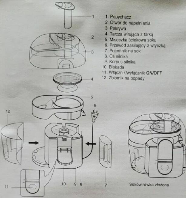Sokowirówka ELTA ES 101N Germany 300W Mikser do soków