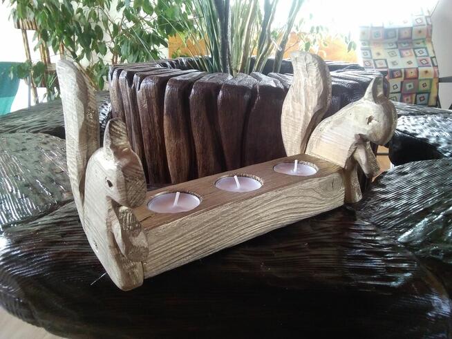 Lampion jako kominek.