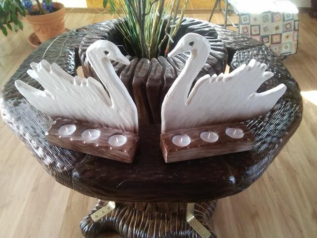 Lampion jako kominek.