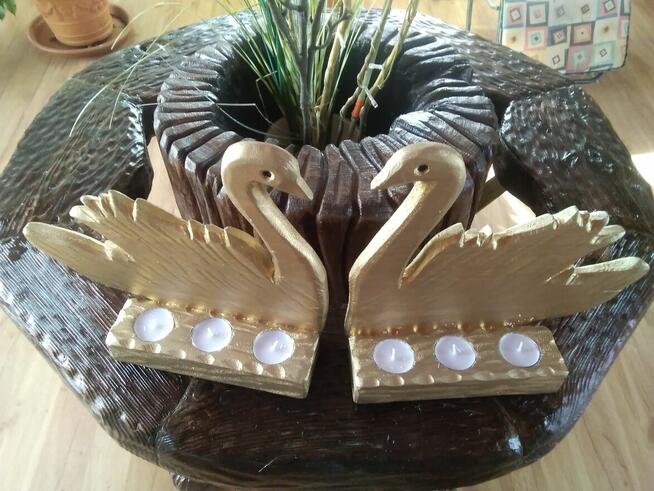 Lampion jako kominek.