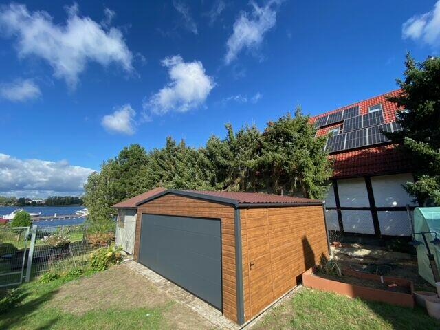 Garaż blaszany z bramą Segmentową Mocna Konstrukcja Produce