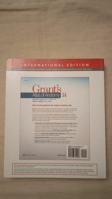 Grants Atlas of Anatomy Agur/Dalley