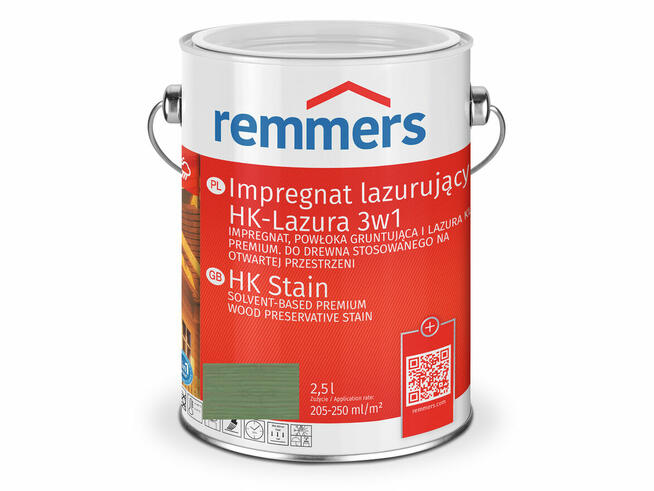 Wyprzedaż! Remmers HK-Lasur 3w1 Impregnat Lazurujący 2,5 lit