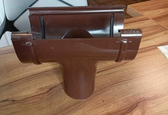 Rynny dachowe PVC 100/75 oraz 125/100 - brąz/grafit od ręki