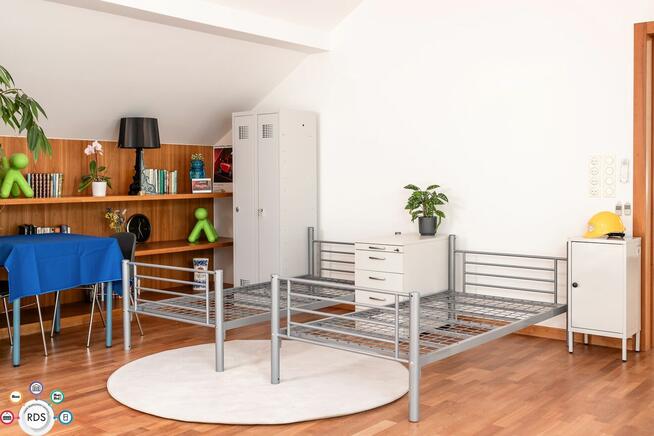 ŁÓŻKO PIĘTROWE metalowe ROZKŁADANE 2w1 90x200 + 2 MATERACE